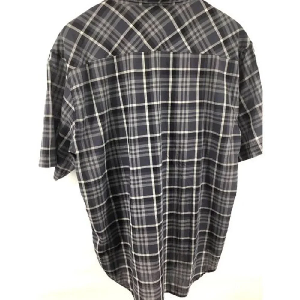 Coastaoro Short Sleeve Plaid‎ Shirt XL New